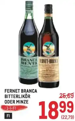 Metro Fernet branca bitterlikör oder minze Angebot