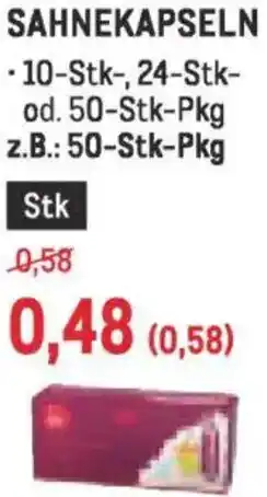 Metro Sahnekapseln Angebot