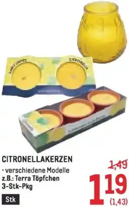 Metro Citronellakerzen Angebot