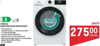 Metro Gorenje waschmaschine wnhei74saps Angebot