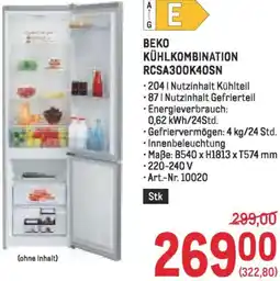 Metro Beko kühlkombination Angebot