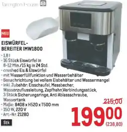 Metro Eiswürfel- bereiter imw1800 Angebot