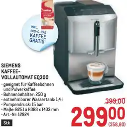 Metro Siemens kaffee- vollautomat eq300 Angebot