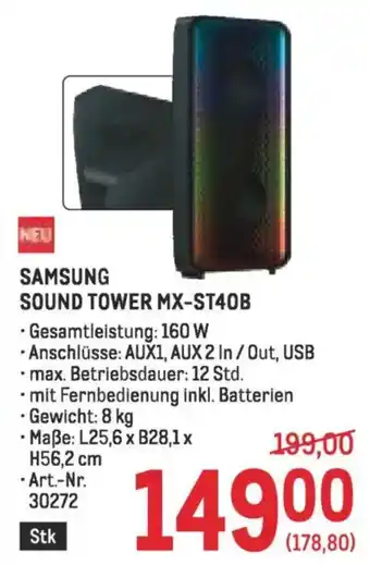 Metro Sound tower mx-st40b Angebot
