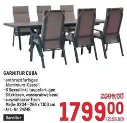Metro Garnitur cuba Angebot