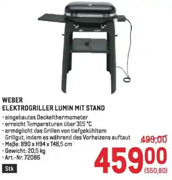 Metro Elektrogriller lumin mit stand Angebot