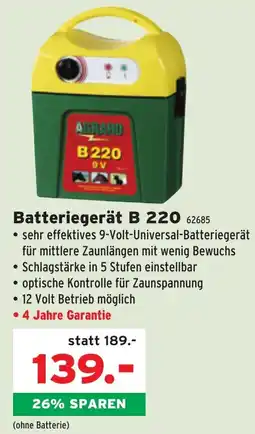 Salzburger Lagerhaus Batteriegerät B 220 Angebot