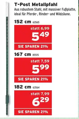 Salzburger Lagerhaus T-post metallpfahl Angebot