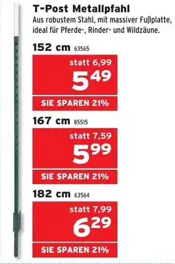 Salzburger Lagerhaus T-post metallpfahl Angebot