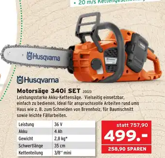 Salzburger Lagerhaus Motorsäge 340i set Angebot