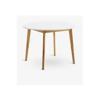 JYSK Esstisch JEGIND Ø105 weiß/natur 3600516 JYSK Angebot