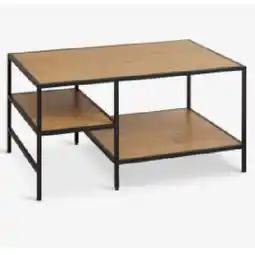 JYSK Couchtisch TRAPPEDAL 90x60 2 Fächer eiche/schwarz 3670174 JYSK Angebot