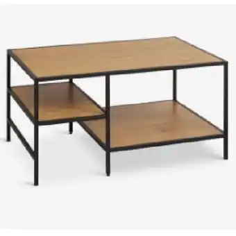 JYSK Couchtisch TRAPPEDAL 90x60 2 Fächer eiche/schwarz 3670174 JYSK Angebot