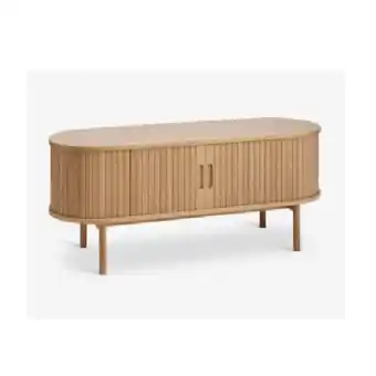 JYSK TV-Bank LYNGVIG 120cm 2 Rollladen-Schiebetüren Eiche natur 3690400 JYSK Angebot
