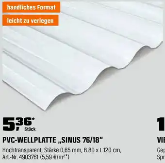 OBI Pvc-wellplatte sinus Angebot