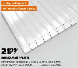 OBI Hohlkammerplatte Angebot