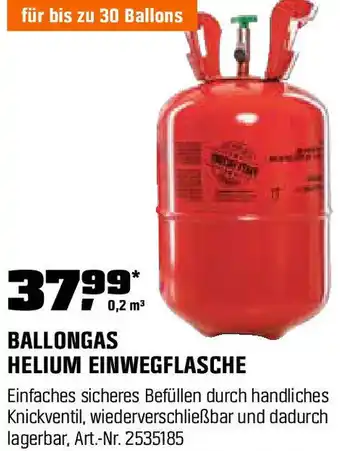 OBI Helium einwegflasche Angebot