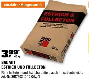 OBI Estrich und Füllbeton Angebot
