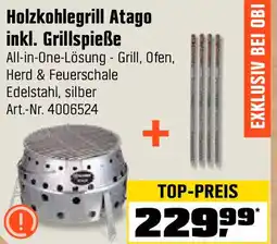 OBI Holzkohlegrill Atago Angebot