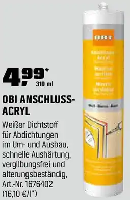 OBI Anschluss- acryl Angebot