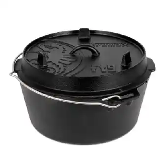 OBI Dutch Oven Set FT9-T-Scrub Schwarz mit planem Boden 7,5 l Ø 23,9 cm OBI Angebot