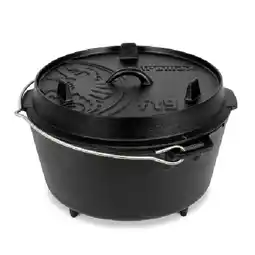 OBI Dutch Oven Set FT9-Scrub Schwarz mit Standfüßen 7,5 l Ø 23,9 cm OBI Angebot