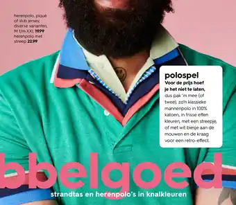 HEMA Herenpolo met streep Angebot