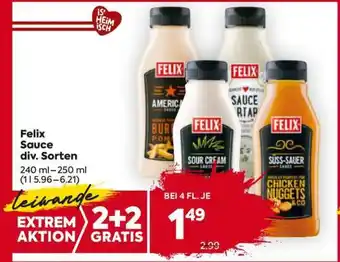 Billa Felix Sauce div. Sorten Angebot