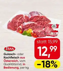 Spar Gulasch- oder Kochfleisch Angebot