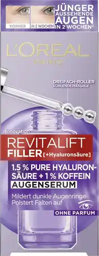 dm L'Oréal Paris Augenserum Revitalift Filler Hyaluron + Koffein Angebot