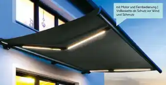 Hellweg Vollkassettenmarkise mit LED-Beleuchtung Angebot