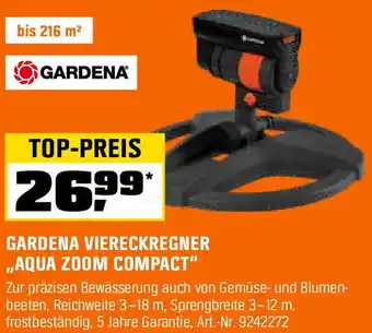 OBI Gardena viereckregner aqua zoom compact Angebot
