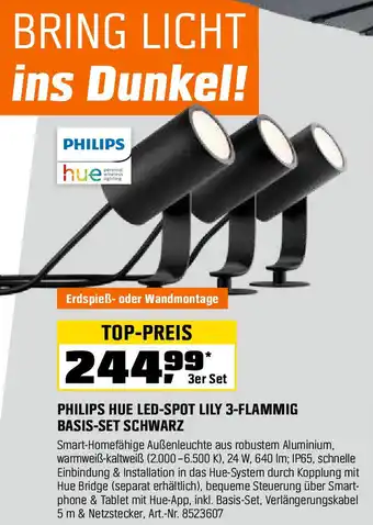 OBI Hue led-spot lily 3-flammig basis-set Angebot