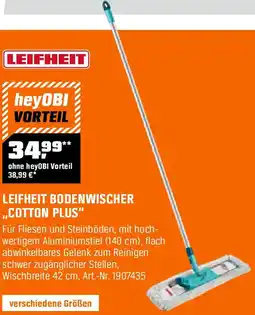 OBI Leifheit bodenwischer cotton plus Angebot