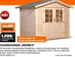 OBI Blockbohlenhaus ravenna Angebot