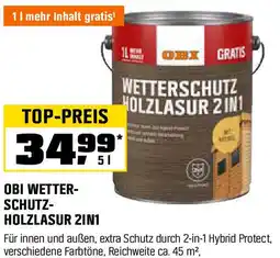 OBI Wetter- schutz- holzlasur Angebot