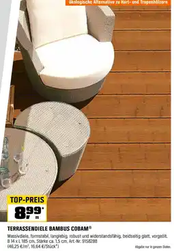 OBI Terrassendiele bambus cobam Angebot