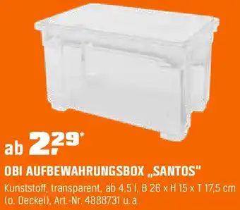OBI Aufbewahrungsbox santos Angebot