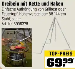 OBI Dreibein mit Kette und Haken Angebot
