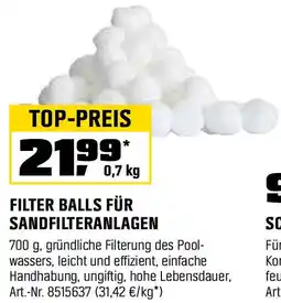 OBI Filter balls für sandfilteranlagen Angebot