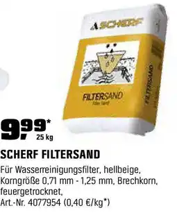 OBI Scherf filtersand Angebot
