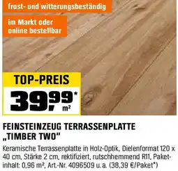 OBI Feinsteinzeug terrassenplatte timber two Angebot