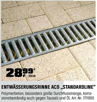 OBI Entwässerungsrinne aco standardline Angebot