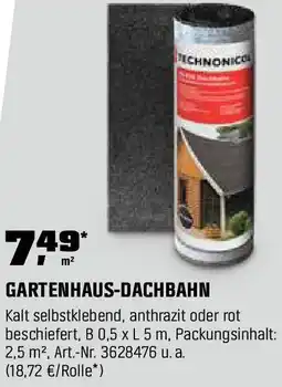 OBI Gartenhaus-dachbahn Angebot