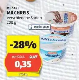 Hofer MILSANI MILCHREIS Angebot