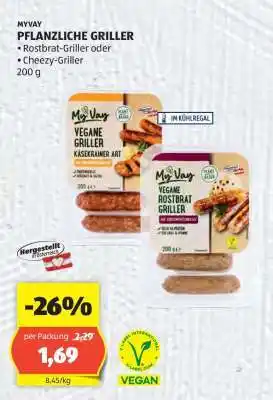 Hofer MYVAY PFLANZLICHE GRILLER Angebot