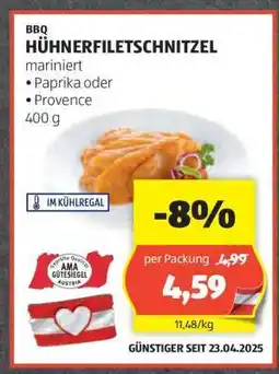 Hofer BBQ HÜHNERFILETSCHNITZEL Angebot