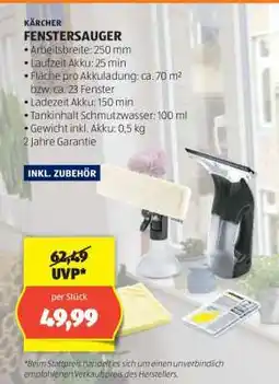 Hofer KÄRCHER FENSTERSAUGER Angebot