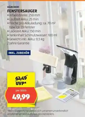 Hofer KÄRCHER FENSTERSAUGER Angebot