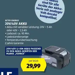 Hofer ACTIV ENERGY 20V/40V AKKU Angebot